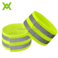 Night Security Fabric Knitted Elastic Strap Reflective Wrist Band With Heat Transfer Tape
